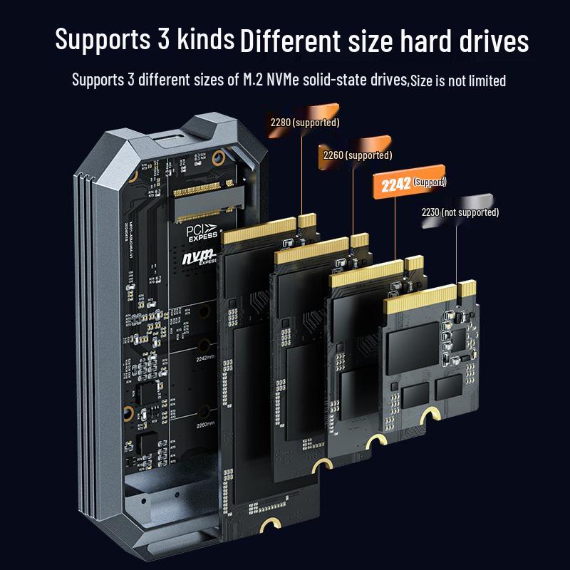 Mihu USB4 40Gbps M.2 NVMe SSD Gehäuse, Thunderbolt 4/3 Kompatible Mobile Box