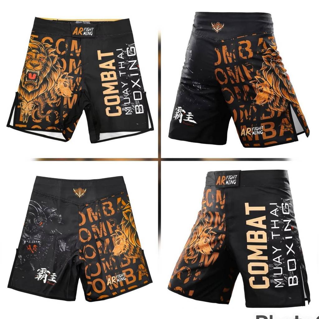 MMA UFC Shorts Pants Muay Thai Martial Arts Kickboxing Boxing Fight Unisex Men Women Kid Quick Dry Print Elastic Polyester Training