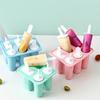 Safe Silicone Ice Lolly Maker With Detachable Stick Creative 6 Compartments Popsicles Tray Ice Cream Making Molds