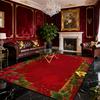 American Red Christmas Carpet for Living Room Decoration Sofa Coffee Table Area Rugs for Bedroom Large Area Floor Mat Washable