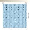 1pc Retro Blue Ethnic Pattern Shower Curtain,Durable Polyester, Easy Clean,Plastic Hooks, Geometric Design for Bath/Window Decor