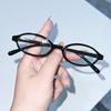 New Retro Oval Small Frame Flat Mirror Y2K Women Anti Blue Light Eyeglasses Personalized Fashion Glasses
