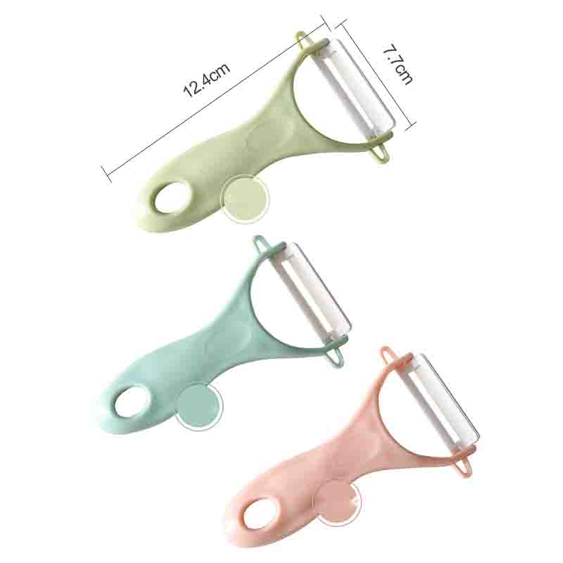 

Многофункциональная овощечистка Многоцветная керамическая овощечистка для дыни Кухонный нож для очистки Креативный домашний нож для чистки зелёный