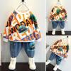 Kids Boys Spring and Autumn Suit Clothing Casual Wear Children's Autumn Sweater Two-piece  Boys Fashionable Top