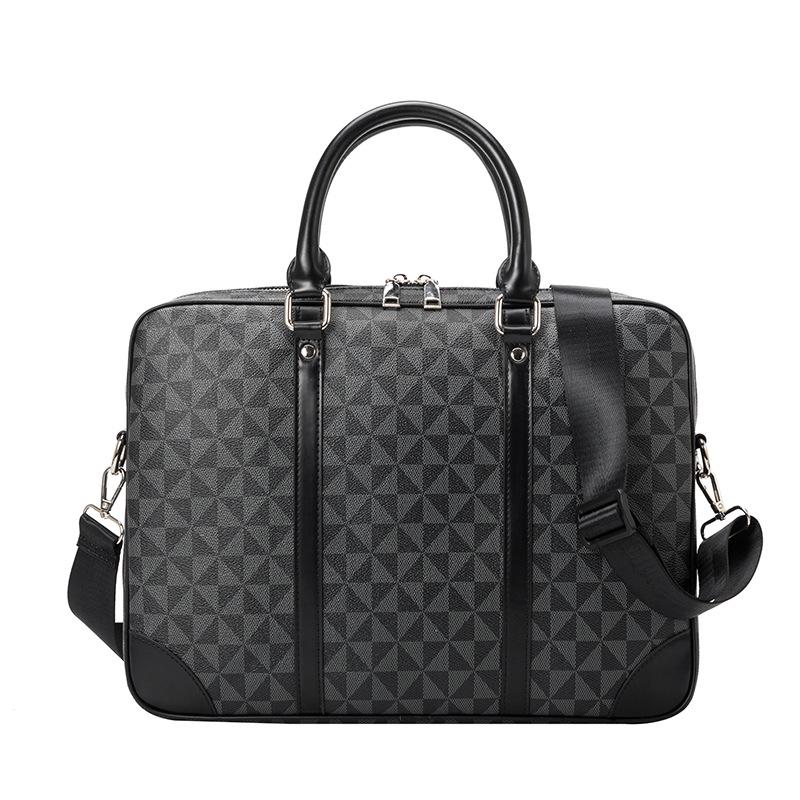 Men s Trendy European & American Large Capacity Business Briefcase: Printed Crossbody & Shoulder Handbag for Laptop. Large