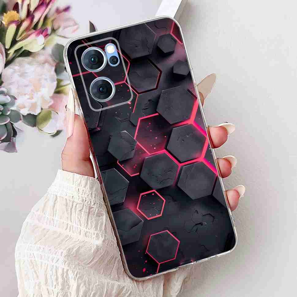 For Oppo Reno7 5G Casing Cute Cat Flower Painted Cover Soft Fundas Phone Case For Oppo Find X5 FindX5 Lite Reno 7 5G Back Cover