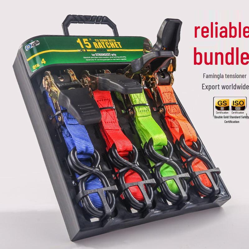 25mm Polyester Self-Driving Off-Road Luggage Ratchet Tie-Down Straps