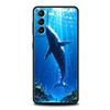 Ocean Whale Shark Swimming Phone Case For Samsung Galaxy S25 S24 S23 S22 Ultra S20 S21 FE 5G S10 S9 Plus S10E Soft TPU Cover