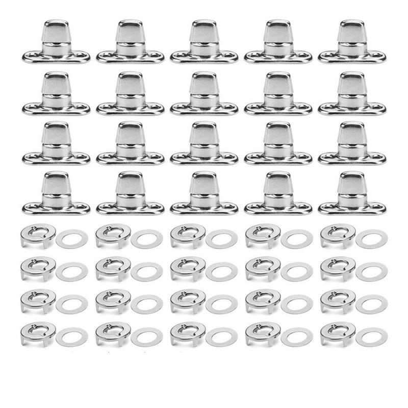 20PCS Turn Button Fastener With Eyelet Washer Kit for Boat Cover Canopy Fixing