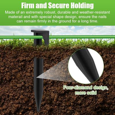 100/200Pcs Garden Lawn Mower Peg Multi-purpose Garden Stakes Garden Spikes Fixing Pins For Lawn Mower Tent Accessories Sets