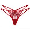 French Foreplay Flirting Panties Women's Beautiful Buttocks Sex Tulle Embroidered Pearl Perspective Hot Low-rise Thong