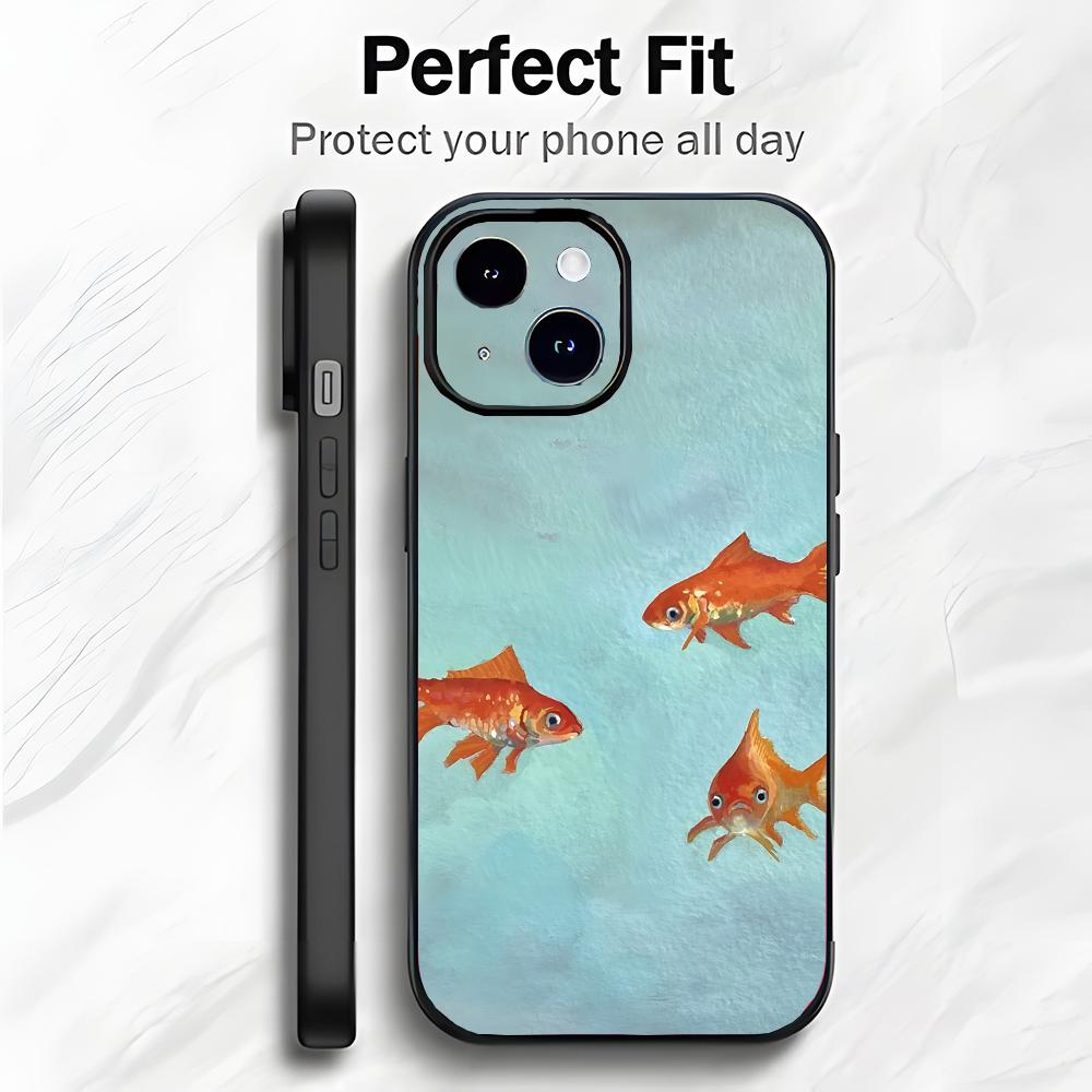 

Cartoon Fish Koi Kwaii Cute Phone Case Phone Case Soft Packaging Lightweight For iPhone17 16 15 14 13ProMax iphone12promax