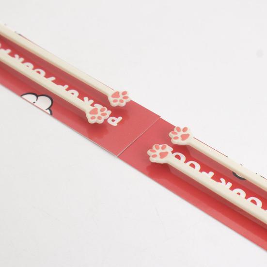 Cute Cat Paw Chopsticks Non-Slip Grip Utensils with Paw Print Design Reusable Kitchenware for Sushi Noodles Unique Gift for Cat Lovers & Japanese Food