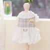 Comfortable Plaid Pet Dress Fashion Dog Vest Dress Adorable Pet Clothes  For Dogs Cats