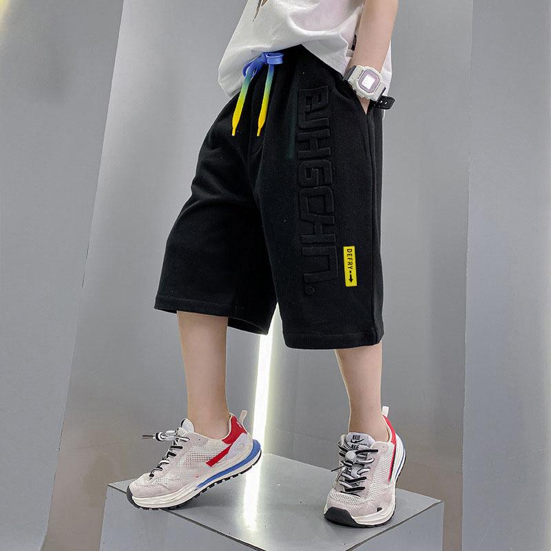 Boys Shorts Summer Short Sport Casual Versatile Cotton Sweatpants Boys Knee Length Pants 4-15Y Teenage Kids Clothes Trousers