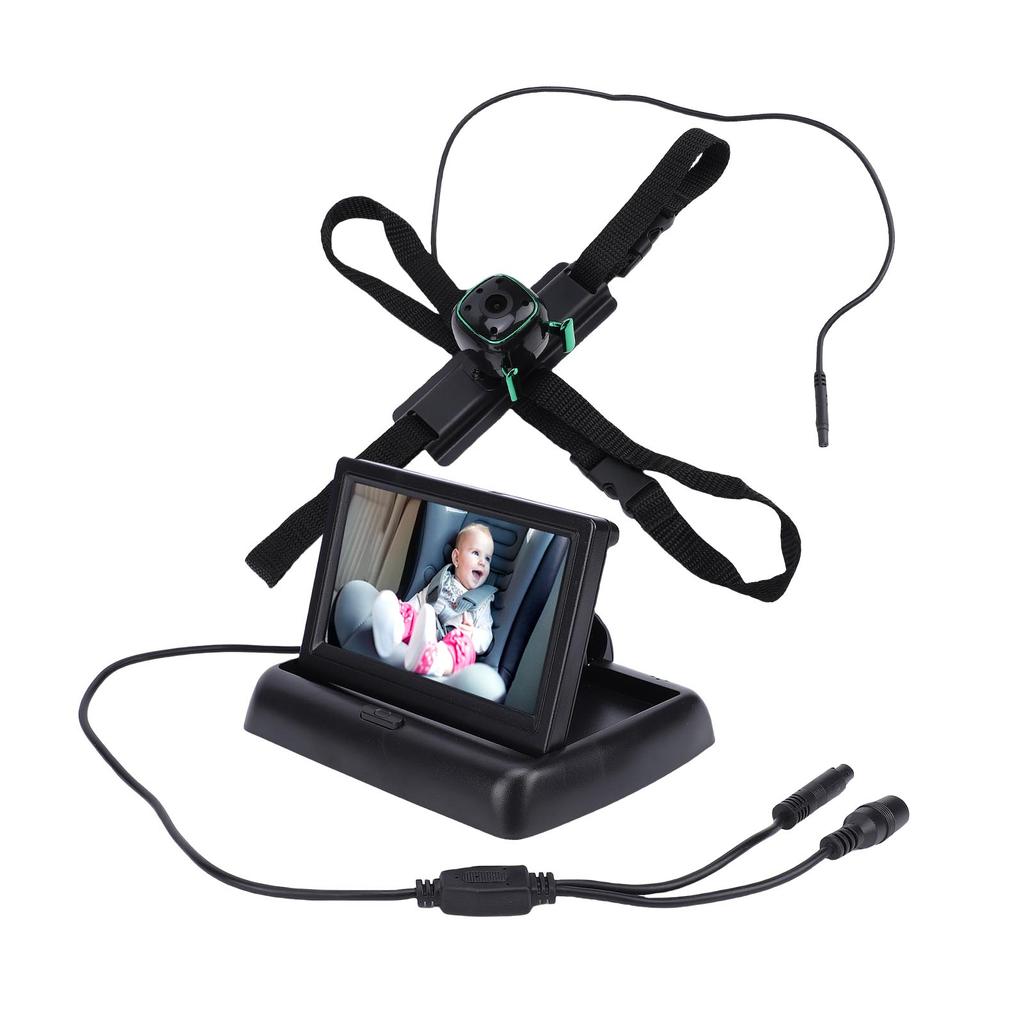 Toddlers Car Camera Foldable 4.3 Inch 1080P HD Display for Rear Facing Car Seats Safety Rear Facing Car Set Camera for