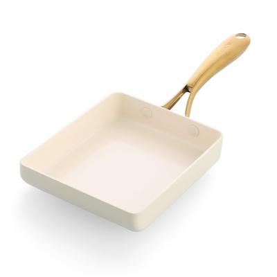 Greenpan Egg Pan Stove Compatible White Ceramic Coating Harmful Substance Free 14.3x18cm IH/Gas [Studio] PFAS-Free