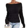 Women's Off-the-shoulder Asymmetrical Neckline Top