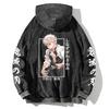Demon Slayer Hettegenser Shinazugawa Sanemi Genser Menn Kvinner Langermet Streetwear Klær Vasket Bomull Løs Hettegenser