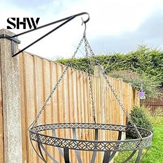 Outdoor Decorative Hook 4PCS Metal Plant Hanger Bracket, Wall Mounted Vertical Hooks, Garden Decor Accessories Strong Load-bearing Capacity