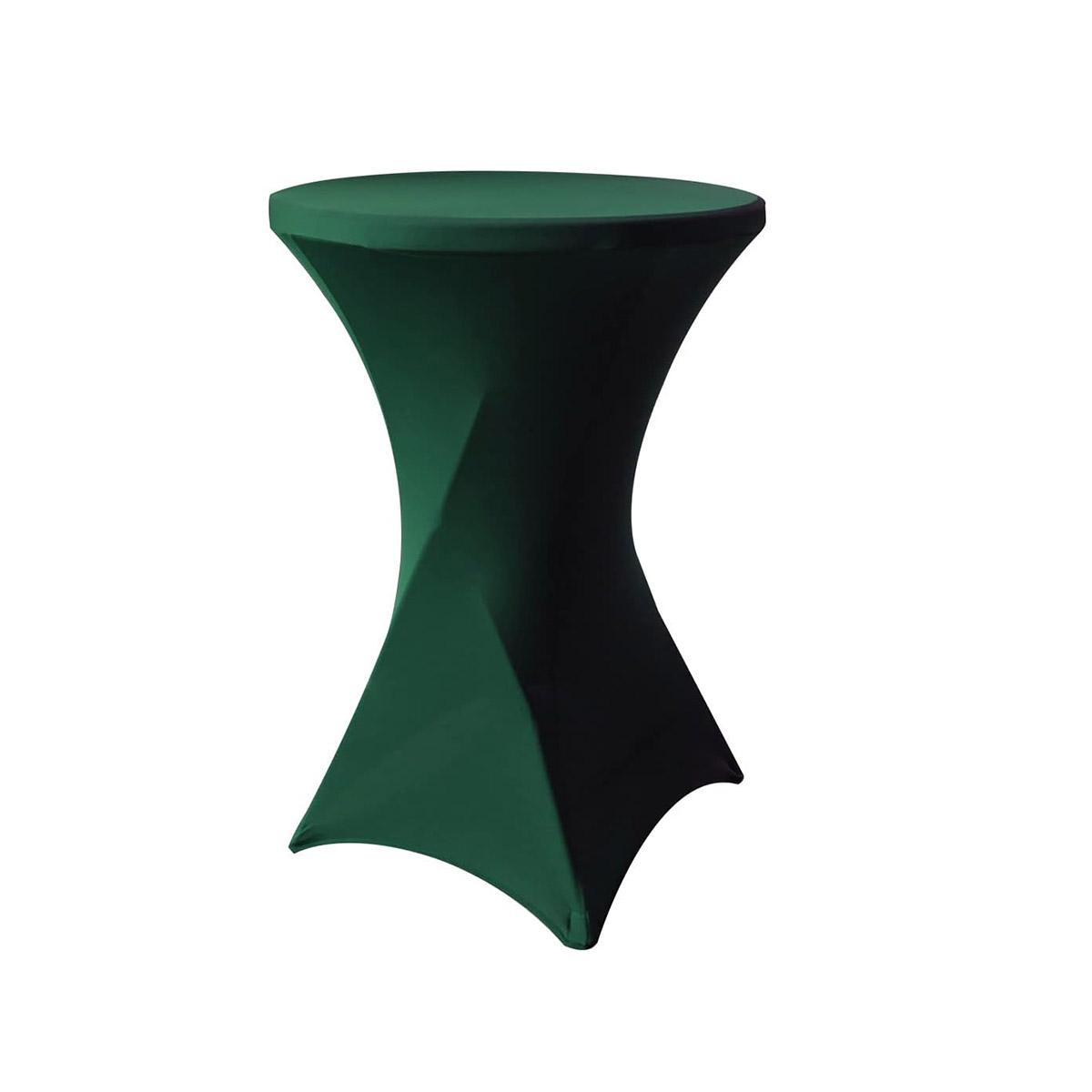 

Спандекс однотонные скатерти для стола, коктейльные скатерти на резинке, вечеринка, бар, свадьба, день рождения, банкет, круглые высокие эластичные скатерти 80cm(32inch)/110cm(43in) темно-зеленого
