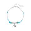 Bohemian Starfish Bracelet: Natural Stone & Seashell Beaded Anklet