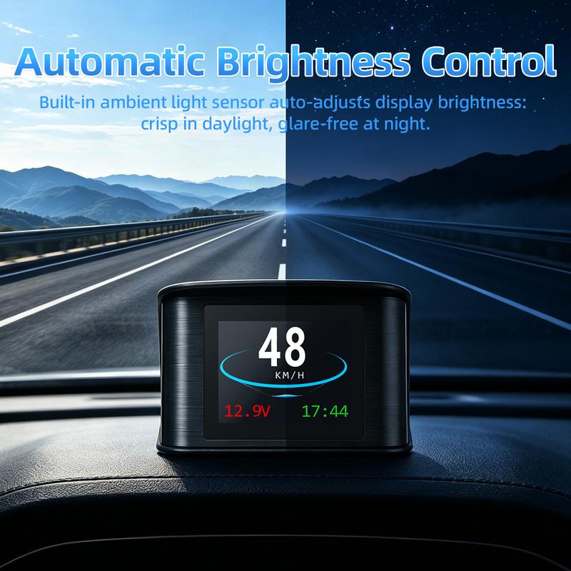 P10 OBD2 HUD Car Head Up Display Digital Speedometer Tachometer Auto On-board Computer With Speed RPM Temperature Voltage Alarm