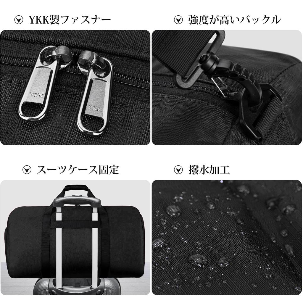 Foldable Boston Bag for Large YKK School Sports 5 Suitcase Shoe Storage Water Business Men, Capacity, Zipper, Trip, Travel, Bag, Colors, 40L, 65L,