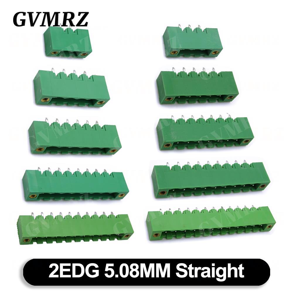 5PCS KF2EDGWB 2EDG 5.08 2 3 4 5 6 7 8 9 10 12Pin Wall Terminal Plug Type 5.08mm Pitch Connector Pcb Screw Terminal Block
