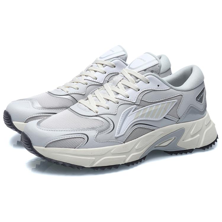 Li Ning Trendy Cushioning Slip Resistant Abrasion Resistant Breathable Lightweight Low Top Casual Running Shoes Men's ARLS025-1