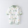 Infant & Toddler Long Sleeve Cotton Romper - Unisex Cartoon Print for Autumn/Winter