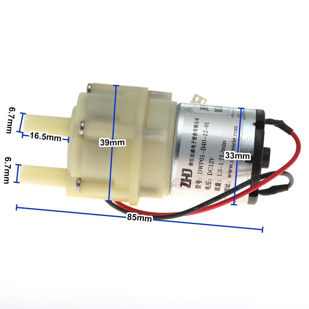 DC6-12V 528 Small Diaphragm Water Pump High Flow Rate 1.3L/min-1.7L/min - Compact Pump for Efficient Water Transfer