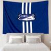 Blue And White Crest Pattern Printed Tapestry, for Bedroom,Livingroom, dormitory, Large Wall Decor, Fabric Decor Fan Birthday Gifts