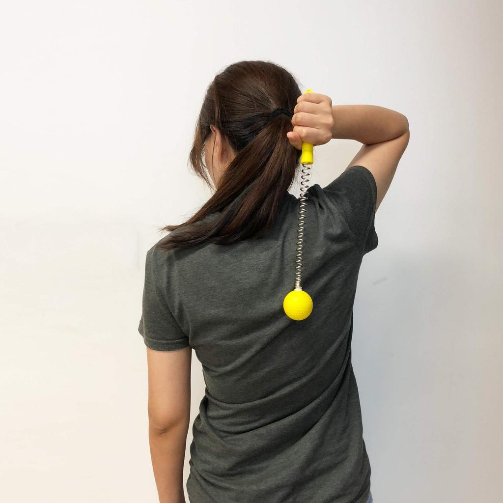 SinLoon Massager Ball Hammer Hammer Stick Manual Beat Golf Ball Massage Back Shoulder Massage Full Body Fatigue Pain Relief (2 Pack) (Yellow)