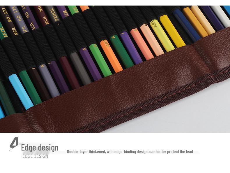 36 or 48-Slot Canvas Pencil Roll Case for Colored Pencils - Ideal for Students and Artists