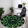 1pc Mandala Green Pattern Carpet for Office Non Slip, Round Carpet, Soft & Comfortable, Carpet for Office, Lightweight Round Floor Mat