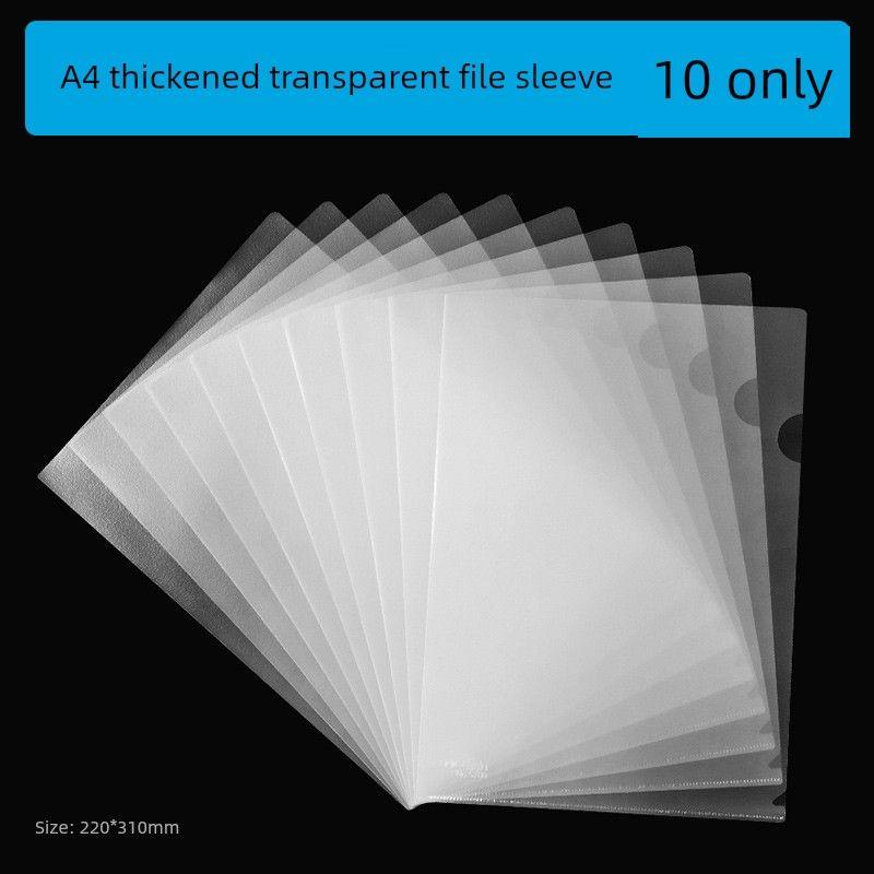Deli Thickened Transparent Insert Information Office Folder Army Green