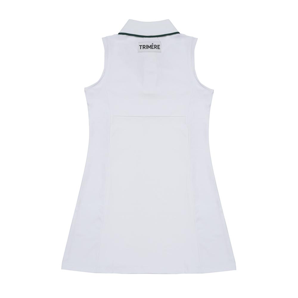 Trimer Sleeveless Dress White