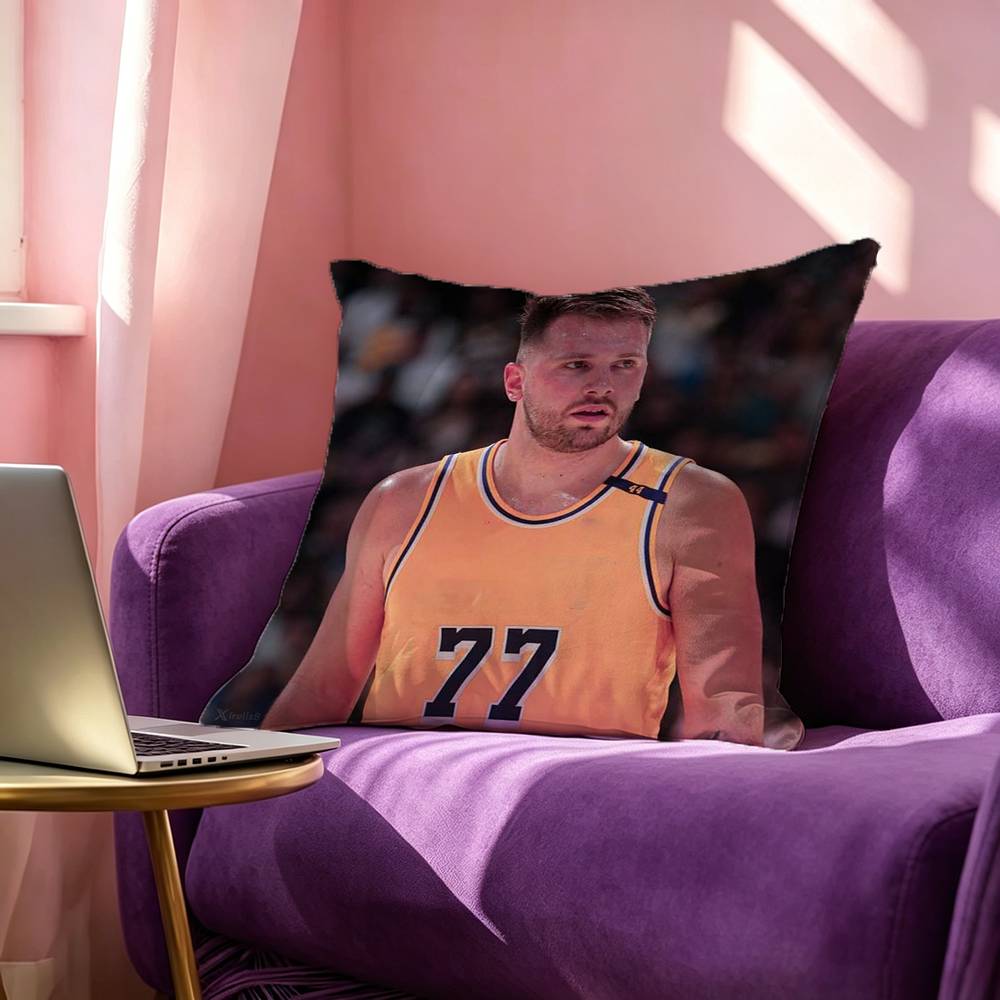 LLuka DDoncic  Pillow Case Square DoubleSided Sofa Cushion Cover Bedroom Bedside Pillow
