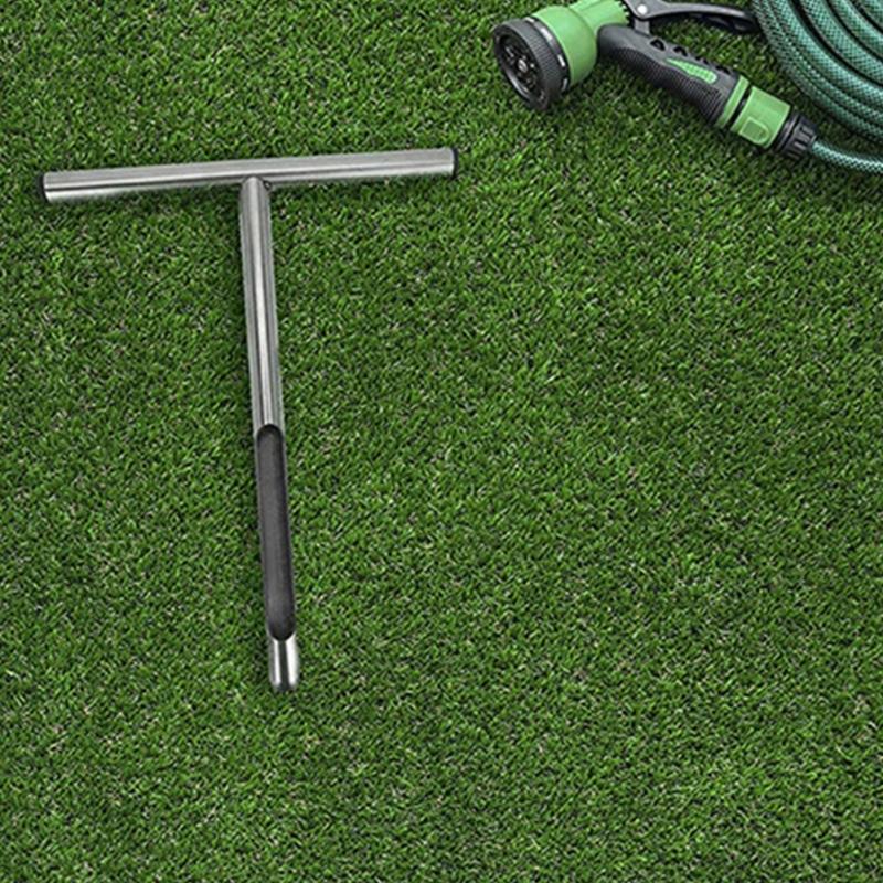 Edelstahl Bodenprobenstecher für Rasen Zimmerpflanze T-Griff Bodensammler Stechsonde Werkzeug