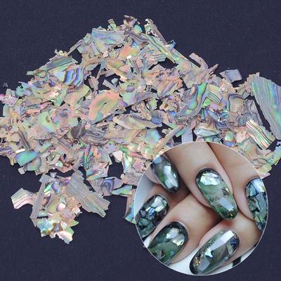 Nail Art Abalone Shell nieregularny fragment 3D urok dekoracji plasterek DIY piękno naklejki do paznokci na UV Ge