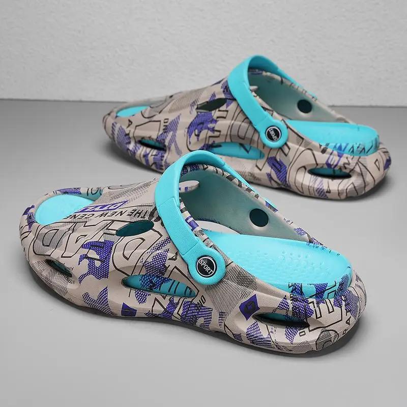 Fashion Platform Men's Shoe Beach Trend Slides 2025 Adult Designer Luxury Y2k Cheap Shoes Liquidation Fun Eva Original Pvc Male Slipper