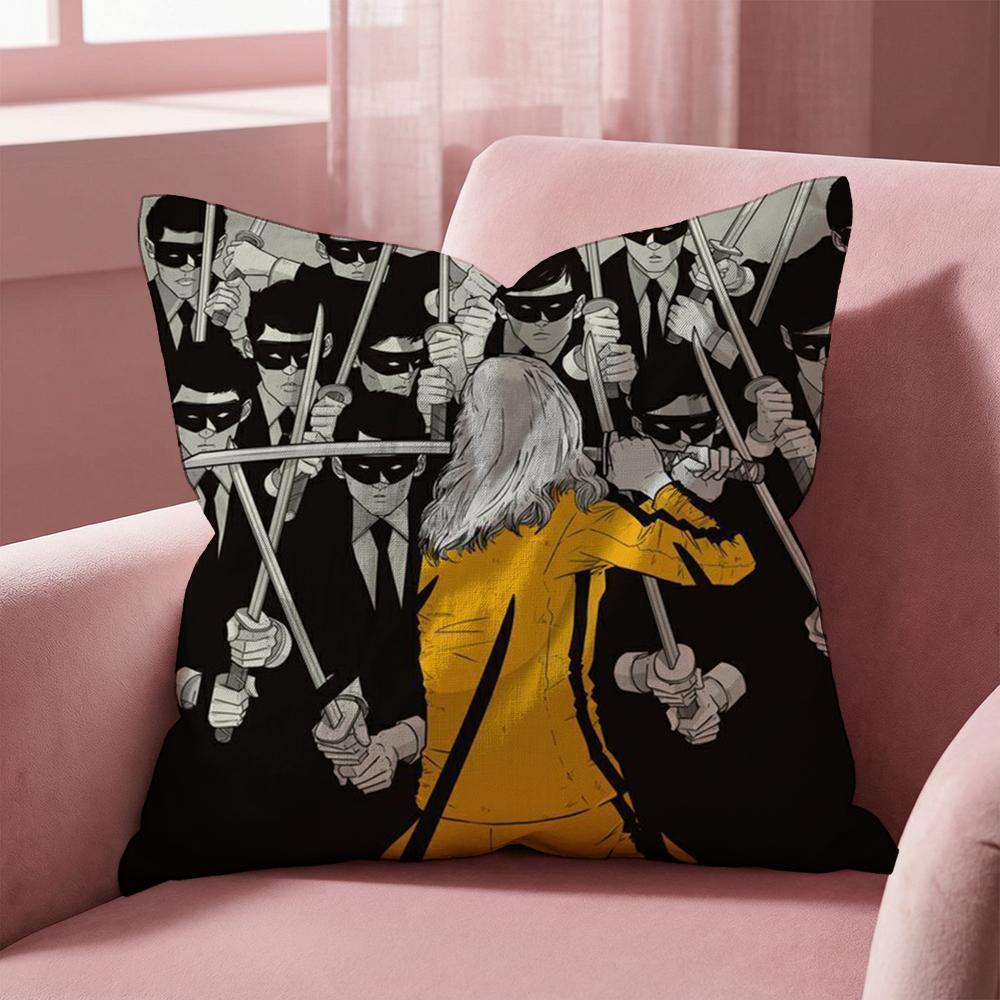 Kill Bill Cushion Cover Multi-Scene Pillow Cover for Home & Car - Reversible, Soft & Durable for Daily Use