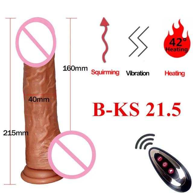 Rechageble Artificial Dildo Vibrator for Women Orgasm Powerful Sexy Toys Machine Telescopic Realistic Penis Foreskin Real Moving