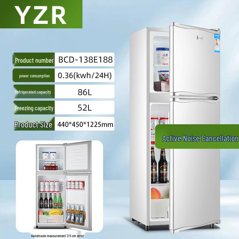 First-Class Energy-Saving Mini Fridge: Compact Double-Door Refrigerator for Home, Office, Dorm, or Rental Room