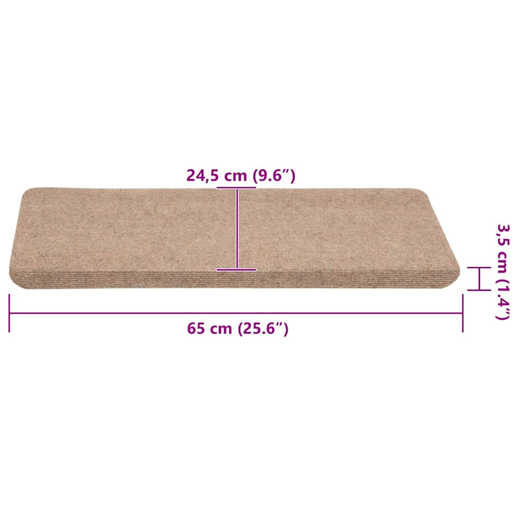 Maty Na Schody Samoprzylepne 30 Szt. Beżowe 65X24,5X3,5 Cm