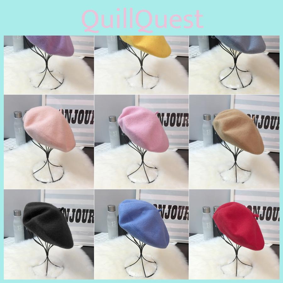 Soft Wool Warm Beret For Women Autumn Winter Fashion Trendy Hat Beret