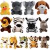 Wholesale Forest Animal Claw Machine Dolls Four Inch Tiger And Lion Plush Toys, Keychain Decorations And Accessories Plush, Pp Cotton, Customizable)
