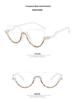 2022 Retro Rhinestone Semi-Rimless Anti-Blue Light Glasses - European & American Style Trend