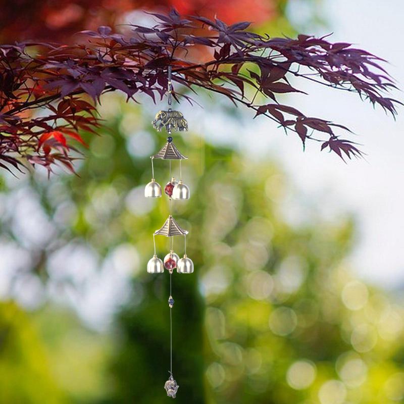 Sinos de Vento Retrô Decorações de Jardim Sinos de Vento Decoração Externa Para Casa Sino de Vento de Cobre Música de Vento Decoração de Casa